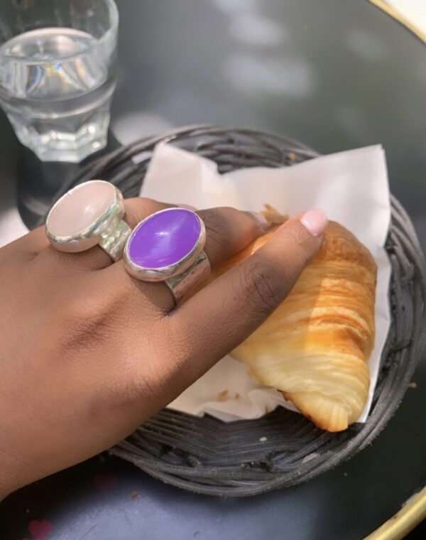 Custom-made Lila Agat ring - Bild 2