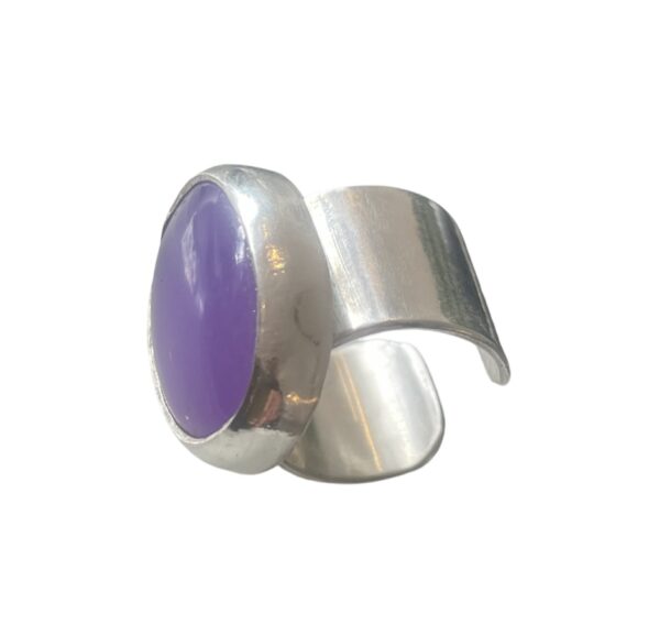 Custom-made Lila Agat ring - Bild 3