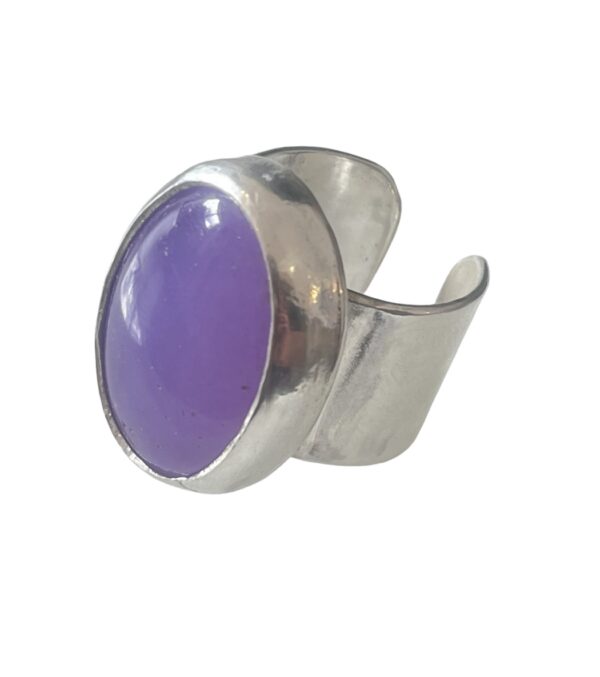 Custom-made Lila Agat ring